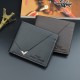 New style men's wallet - short style money holder for men, youth fashionable patterned horizontal soft leather wallet with multiple card slots, large capacity, wallet.