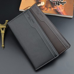 New style men's wallet - short style money holder for men, fashionable casual lotus pattern soft leather wallet with multiple card slots, large capacity, small purse.