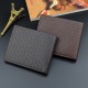 New style men's purse - short length, money clip, young man, fashionable multi-card slot large capacity horizontal style thin soft leather bag, business suit bag