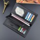 New men's wallet - long style money clip, fashionable and patchwork color collision thin style for young men, multi-card slot, large capacity, fashionable and casual suit bag.