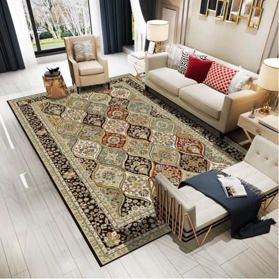 In stock European-style living room carpet, home carpet, bedroom bedside rectangular wall-to-wall carpet, hotel decorative carpet mat
