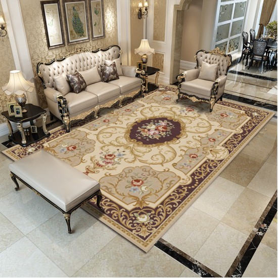 In stock European-style living room carpet, home carpet, bedroom bedside rectangular wall-to-wall carpet, hotel decorative carpet mat