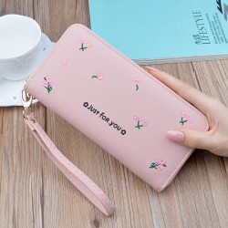 Men's wallet - long style money clip, casual and business style, multi-card slot, thin style for young men, litchi-patterned horizontal style soft leather case, suit bag.