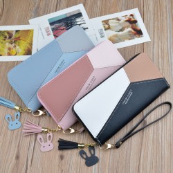 New men's wallet - short style money clip, fashionable and European style magnetic buckle multi-card slot, large capacity, litchi-patterned leather case.