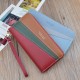 New style men's purse - short length, detachable zipper, multi-card slot, thin soft leather bag with horizontal print, minimalist small wallet