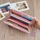 New men's wallet - short style money clip, fashionable and European style magnetic buckle multi-card slot, large capacity, litchi-patterned leather case.