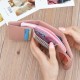 New women's wallet - long style double zipper hand-held bag, soft leather case, fashionable and Korean style, large capacity folding soft leather case, small wallet.