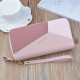 New women's wallet - long style double zipper hand-held bag, large capacity money clip, double-layer soft leather case, no change money bag.