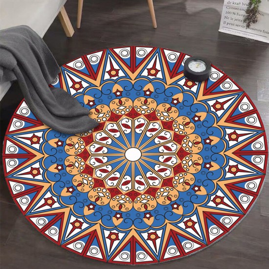 Cross-border ethnic-style round carpet mat, mandala print, non-slip mat for hanging basket, crystal velvet for one-piece dropshipping. Cross-border ethnic-style round carpet mat, mandala print, non-slip mat for hanging basket, crystal velvet for one-piece dropshipping.