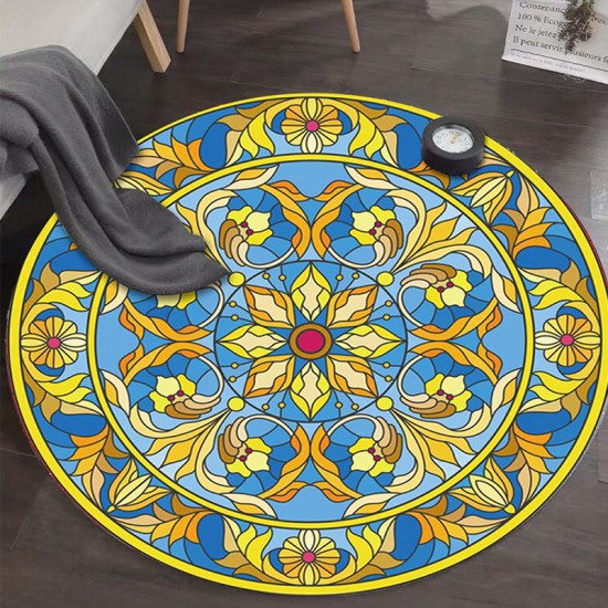 Cross-border ethnic-style round carpet mat, mandala print, non-slip mat for hanging basket, crystal velvet for one-piece dropshipping. Cross-border ethnic-style round carpet mat, mandala print, non-slip mat for hanging basket, crystal velvet for one-piece dropshipping.