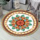 Cross-border ethnic-style round carpet mat, mandala print, non-slip mat for hanging basket, crystal velvet for one-piece dropshipping. Cross-border ethnic-style round carpet mat, mandala print, non-slip mat for hanging basket, crystal velvet for one-piece dropshipping.
