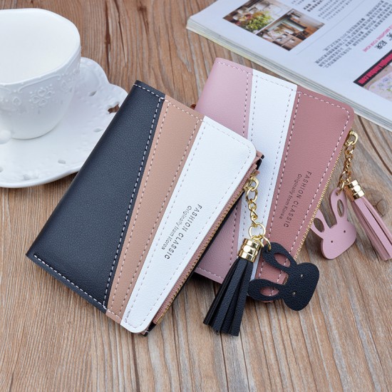 Wallet for women - short length, European style multi-card slot card bag, detachable zipper, snap closure, zero wallet, fashionable wallet that can hold driver's license Wallet for women - short length, European style multi-card slot card bag, detachable zipper, snap closure, zero wallet, fashionable wallet that can hold driver's license