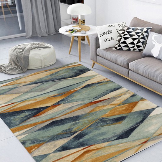 Modern geometric bedroom rug, Nordic wall-to-wall carpet for living room sofas, home interior bedside decorative mat Modern geometric bedroom rug, Nordic wall-to-wall carpet for living room sofas, home interior bedside decorative mat