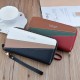 New men's wallet - short style money clip, fashionable and European style multi-card slot, thin style for young men, litchi-patterned horizontal style soft leather case.