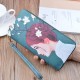 New women's wallet - long style double zipper hand-held bag, fashionable and Japanese style, large capacity folding soft leather case, small wallet.