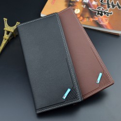 New style men's wallet - short style fashionable thin money holder with multiple card slots, cross pattern wallet, soft leather wallet, horizontal style, business soft leather wallet.
