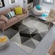 Nordic abstract geometric living room carpet with lines, coffee table and sofa blanket, decorative wall-to-wall bedroom carpet in stock.
