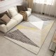 Nordic abstract geometric living room carpet with lines, coffee table and sofa blanket, decorative wall-to-wall bedroom carpet in stock.
