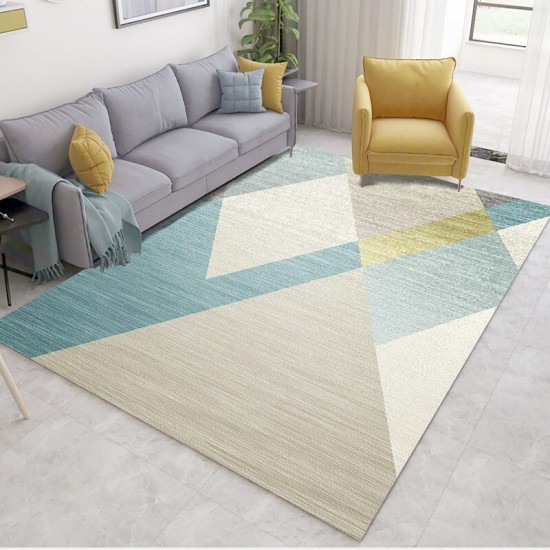 New autumn/winter geometric living room coffee table rug, bedroom bedside wall-to-wall carpet 3D printed rectangular bathroom doormat