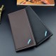 New style men's wallet - short style fashionable thin money holder with multiple card slots, cross pattern wallet, soft leather wallet, horizontal style, business soft leather wallet.