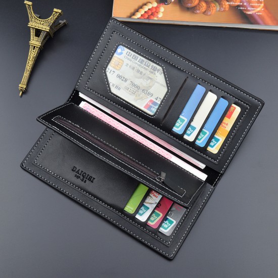 New style men's wallet - short style fashionable thin money holder with multiple card slots, cross pattern wallet, soft leather wallet, horizontal style, business soft leather wallet.