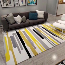 Nordic abstract geometric living room carpet with lines, coffee table and sofa blanket, decorative wall-to-wall bedroom carpet in stock.