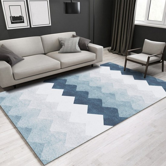 New autumn/winter geometric living room coffee table rug, bedroom bedside wall-to-wall carpet 3D printed rectangular bathroom doormat
