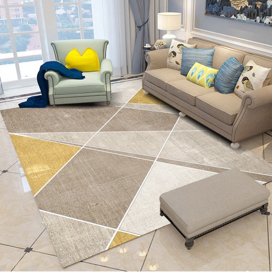 Nordic minimalist living room carpets, abstract geometric bedroom bedside rectangular wall-to-wall coffee table rugs, in stock