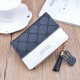 Compact and lightweight women's purse - short length, money clip, female student, fresh and sweet three-fold soft leather bag, minimalist small wallet