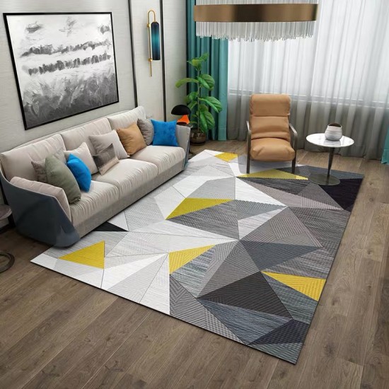 Nordic minimalist living room carpets, abstract geometric bedroom bedside rectangular wall-to-wall coffee table rugs, in stock
