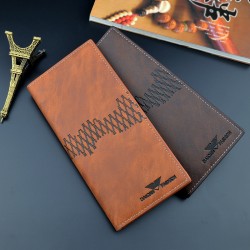 New men's wallet - long style men's purse - men's vertical style fashionable casual soft leather bag - multi-card slots - large capacity - suit bag