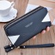 Women's wallet - long style multi-card slot money clip, soft leather case, fashionable and simple, large capacity, 3-fold hand-held bag.