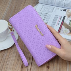Short length wallet for men - thin soft leather bag with multi-card slot, young man, fashionable checkered multi-card slot horizontal style patchwork leather bag, zero wallet