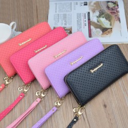 Short length wallet for men - thin soft leather bag with multi-card slot, young man, fashionable checkered multi-card slot horizontal style patchwork leather bag, zero wallet