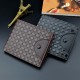 New style men's purse - long length, multi-card slot, thin soft leather bag with horizontal print, business casual soft leather bag