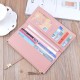 New women's wallet - long style double zipper hand-held bag, large capacity money clip, double-layer soft leather case, no change money bag.
