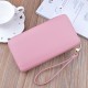 New hand-held wallet - women's short style money clip, fashionable and Korean style, large capacity folding soft leather case, mini small wallet.