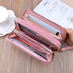 New hand-held wallet - women's short style money clip, fashionable and Korean style, large capacity folding soft leather case, mini small wallet.