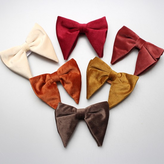 Velvet Bow Ties for Women: Plush Velvet Fashionable Large Horn Bow Ties for Women (Wholesale) Velvet Bow Ties for Women: Plush Velvet Fashionable Large Horn Bow Ties for Women (Wholesale)