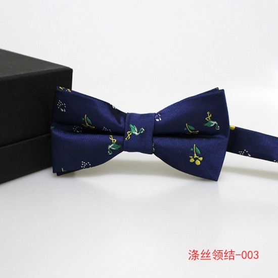 Factory direct supply, ready-to-stock men's formal bow ties, cartoon animal logo casual men's bow ties.