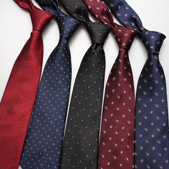 8cm business formal ties, men's polyester jacquard business retro ties, available from manufacturers and wholesale in multiple colors.
