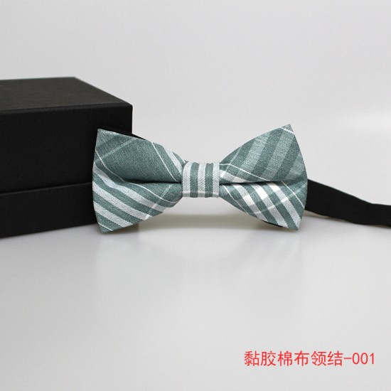 Large Stock: Viscose Cotton Plaid Men's and Women's Bow Ties, High School Uniform Bow Ties