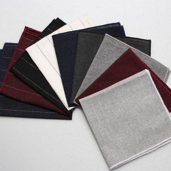 Solid cotton jacquard striped handkerchiefs in stock, Shengzhou manufacturers, wholesale men's pocket squares Solid cotton jacquard striped handkerchiefs in stock, Shengzhou manufacturers, wholesale men's pocket squares