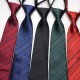 Lazy zipper tie 8cm Men's formal business professional polyester jacquard striped plaid tie wholesale