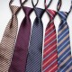 Lazy zipper tie 8cm Men's formal business professional polyester jacquard striped plaid tie wholesale