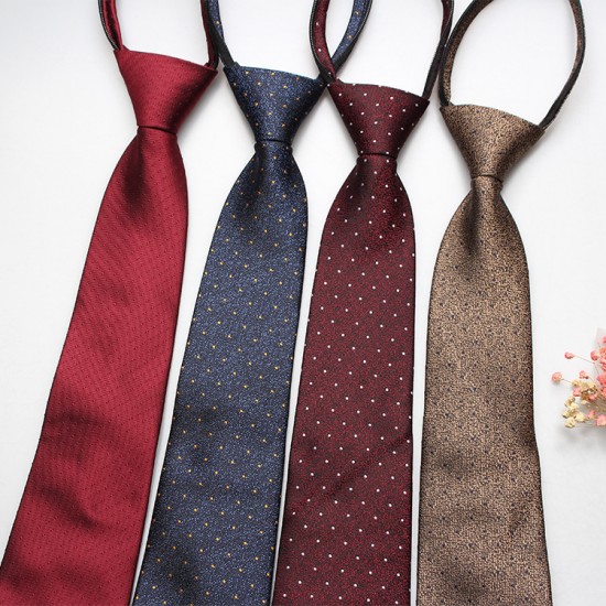 Hot-selling 8cm formal business tie, men's zippered lazy tie, small flower and cashew pattern, various colors Hot-selling 8cm formal business tie, men's zippered lazy tie, small flower and cashew pattern, various colors