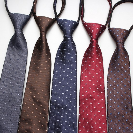 Hot-selling 8cm formal business tie, men's zippered lazy tie, small flower and cashew pattern, various colors Hot-selling 8cm formal business tie, men's zippered lazy tie, small flower and cashew pattern, various colors