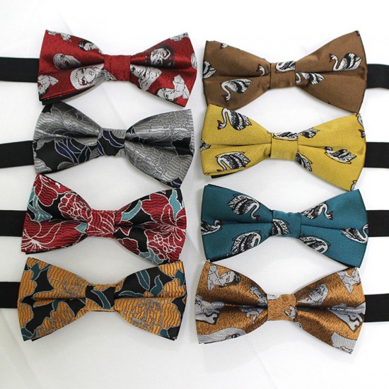 Shengzhou manufacturers supply men's bow ties with animal and floral designs for business and fashionable formal shirts and suit accessories, wholesale bow ties