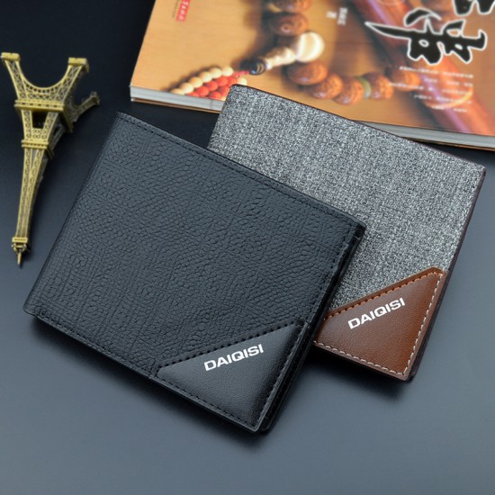 New men's wallet - short style wallet, multi-card slot men's youth fashionable multi-card large capacity horizontal thin business soft leather wallet New men's wallet - short style wallet, multi-card slot men's youth fashionable multi-card large capacity horizontal thin business soft leather wallet