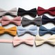 2025 Shengzhou factory direct supply of trendy solid-color Korean velvet bow ties, men's evening wedding shirt bow ties.